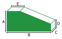Schaumstoff Keil mit 2 Abschnitten